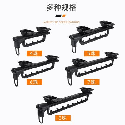 黑色浅衣柜挂衣杆伸缩竖纵向收纳架器挂钩架顶装衣通横杆五金配件