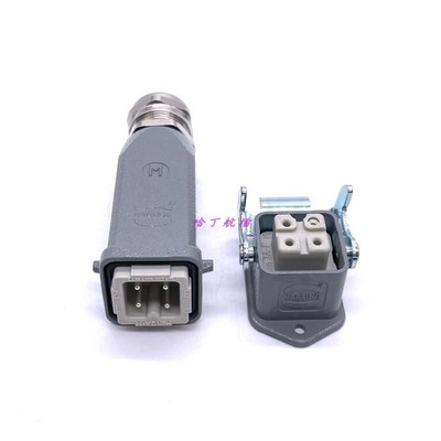 HARTING重载连接器  09200032611 2711 3+1 4针顶出整套 哈丁浩亭