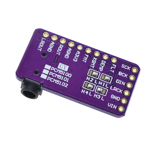 pcm5102 立体声DAC 解码板 数模转换器 插字音频模块 PLL语音模块