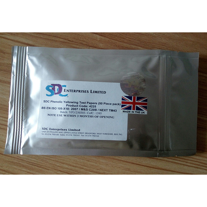 SDC酚醛黄变测试纸 泛黄试纸 酚黄测试纸 黄化测试纸纺织物变色