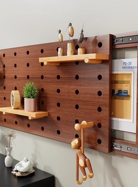 电表箱可推拉洞洞板收纳装饰置物架配电箱遮挡盖板架子同事客厅