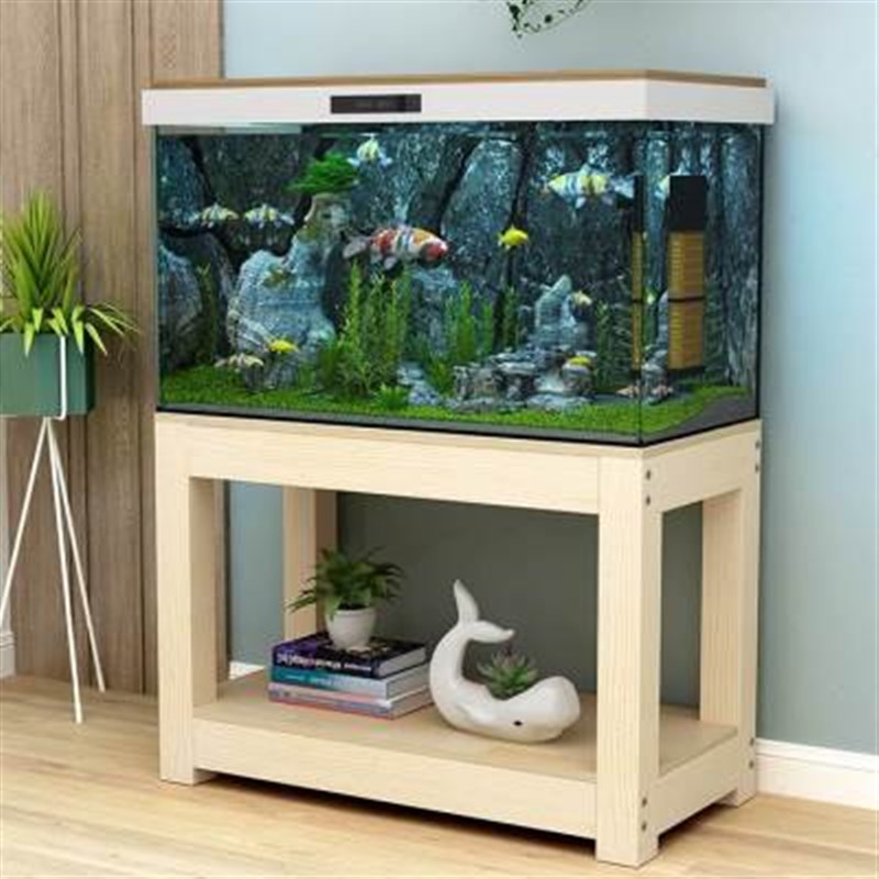 新款实木鱼缸底座架子水族箱置物架鱼缸底柜太白缸龟缸草缸底柜子