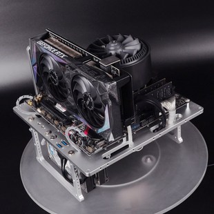 开放式机箱 matx机架电脑机架 测试机架铝合金机架超强散热