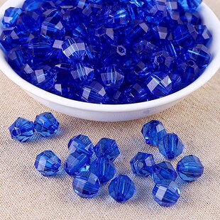 批手工串珠diy6mm透明地球珠96切面亚克力编织珠子散珠材料包新款