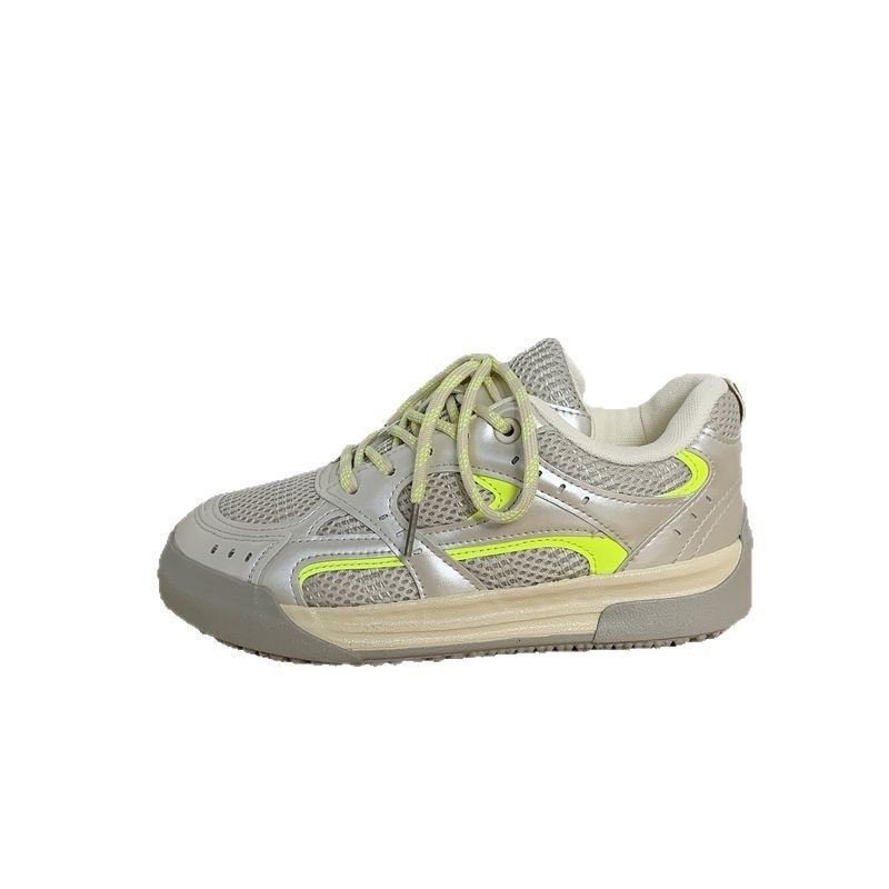 白色鞋子男鞋增高面包鞋透气新款 夏季板鞋男款网面情侣休闲鞋女