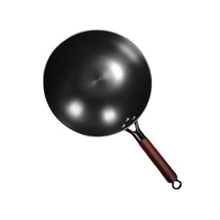 铁锅炒锅铸铁平底无涂层家用老式 精铁锅加厚炒菜锅