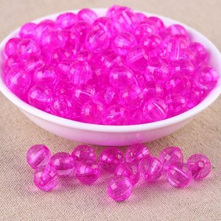 diy手工串珠批6mm透明地球珠96切面亚克力编织珠子散珠材料包新款