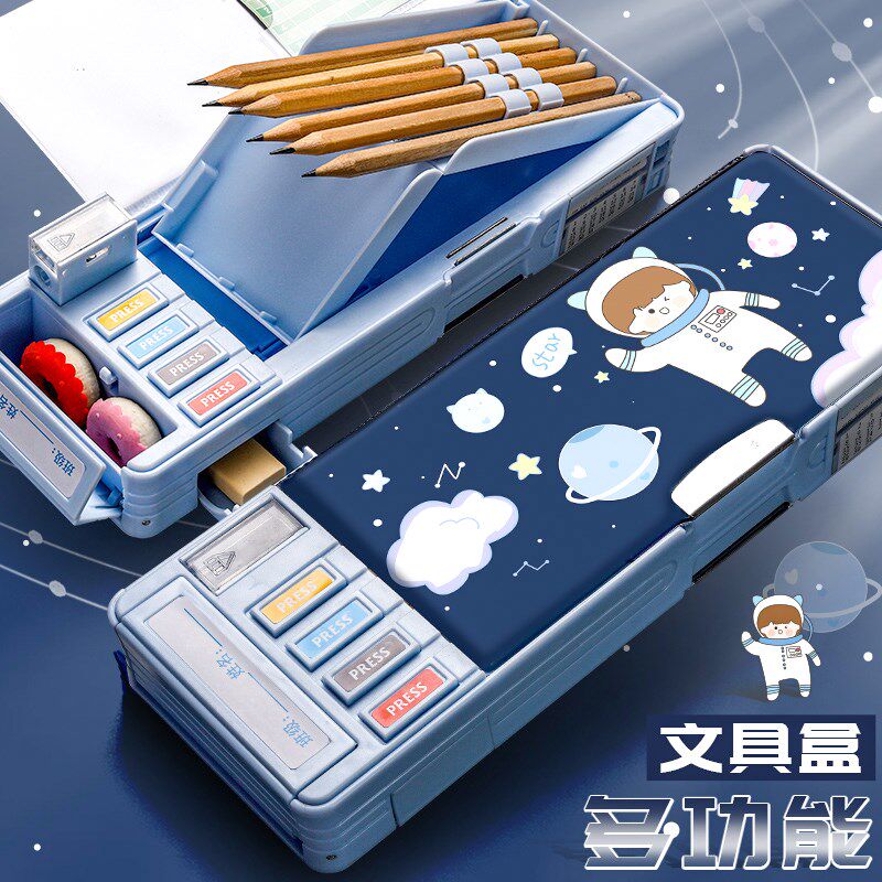 多功能文具盒小学生儿童幼儿园y大容量简约铅笔盒男孩ins潮少女心