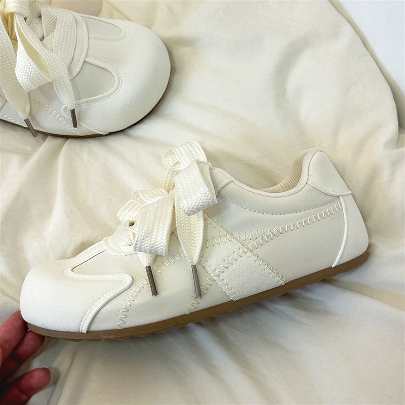 成宇阳可爱圆头软底小白鞋女夏季薄透气百搭韩版休闲运动德训鞋子