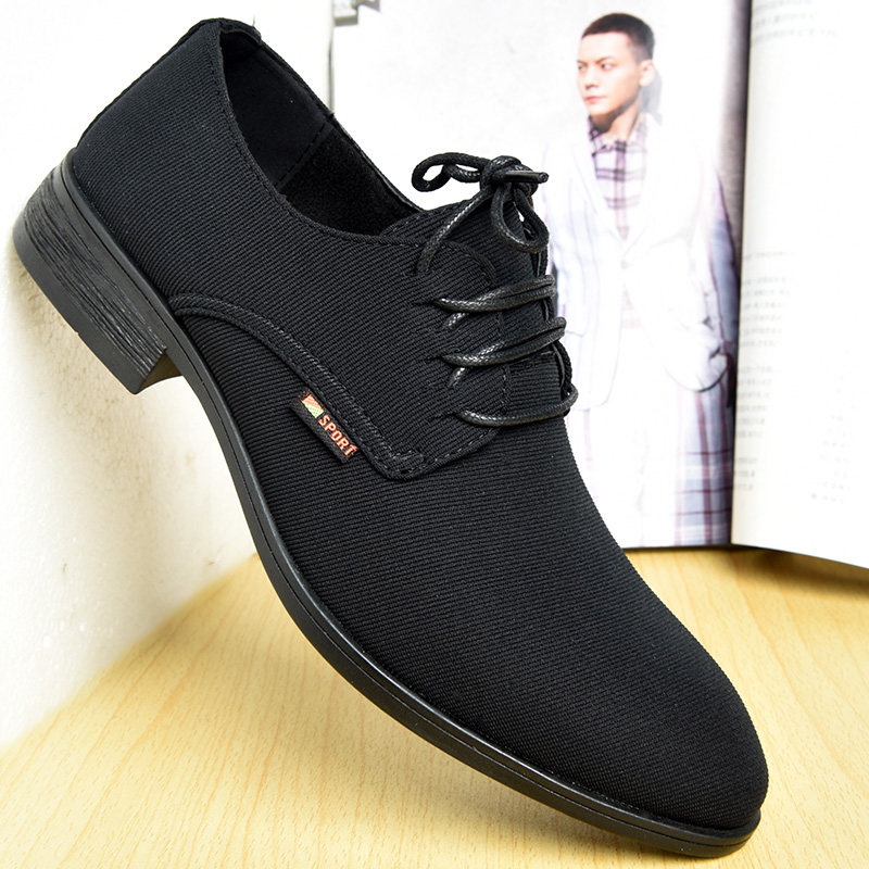 皮鞋男夏季透气薄款软底英伦风休闲时尚韩版潮流商务正装男士布鞋