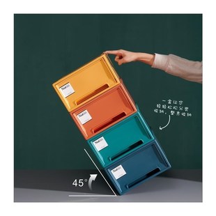 抽拉式收纳箱柜子里的收纳抽屉彩色E不透明抽屉收纳塑料家用分格