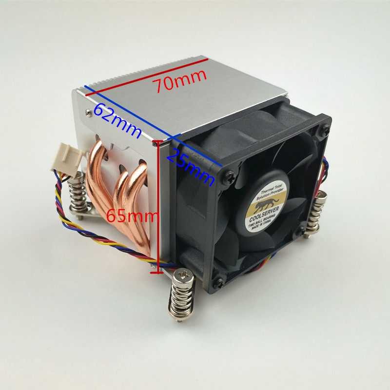 2U i5 i7至强1150 1155 1366 2011cpu散热器4热管金 钱豹cpu风扇