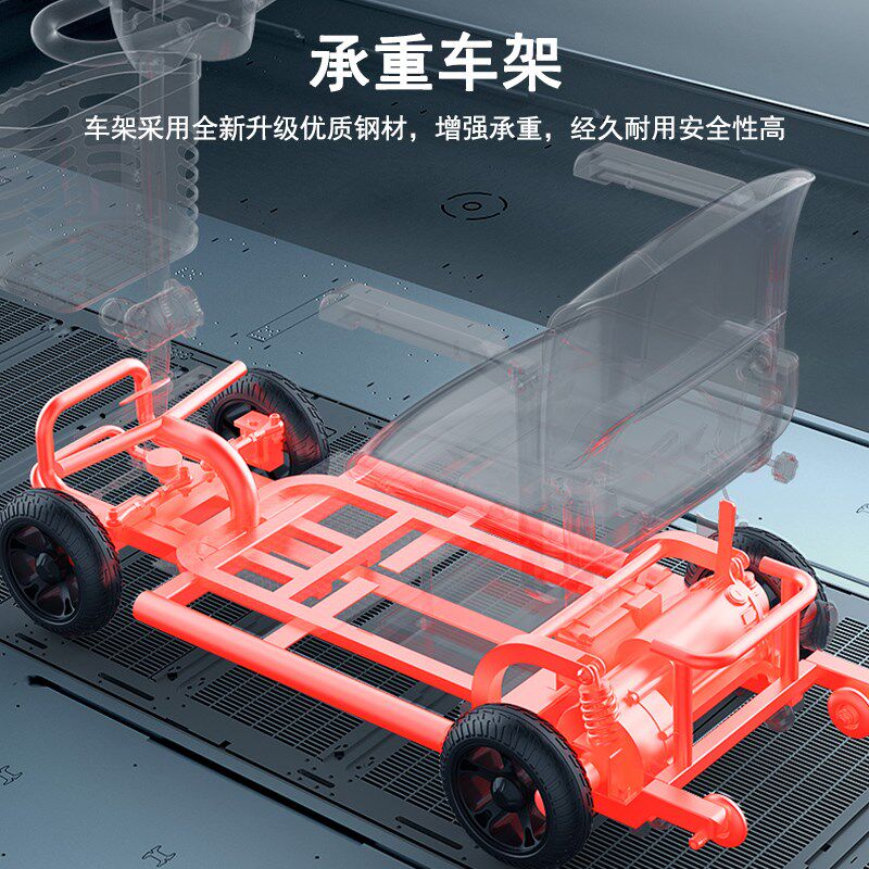 老人代步车四轮电动车老年人残疾人家用助力车小型双人折叠车