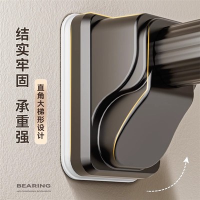 免打孔伸缩晾衣杆阳台固定式飘窗晾衣架窗帘杆衣柜卫生间墙上撑杆