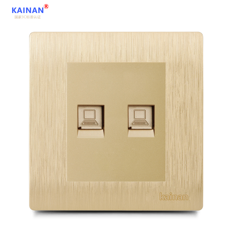 二位电脑插座开关插座网线插座电脑双口网络插座面板网络开关面板