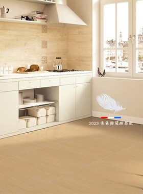 全瓷木纹砖地砖原木奶油风800*C800客厅餐厅商场防滑木纹砖瓷砖