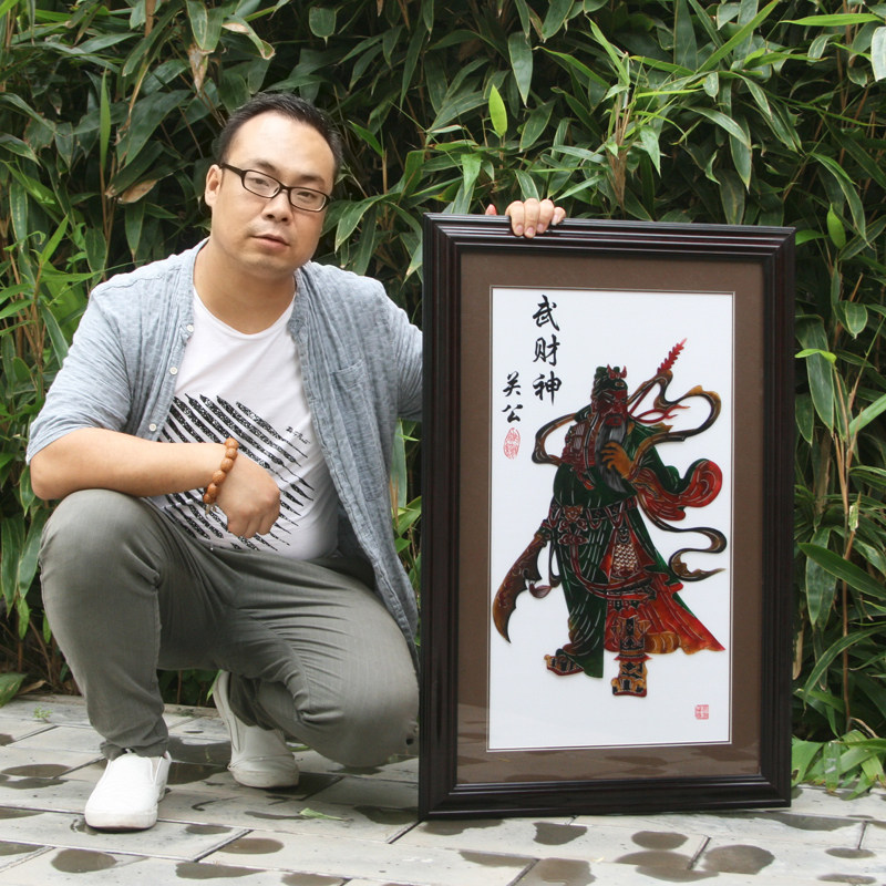 民间特色手工艺品陜西p皮影装饰挂饰大号装饰画挂墙中式装修墙面