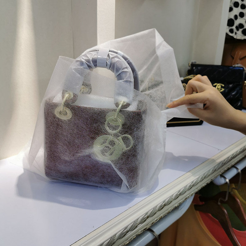 薄款无纺布袋f防尘袋收纳袋透气可折叠文胸内衣内包装袋超薄服装