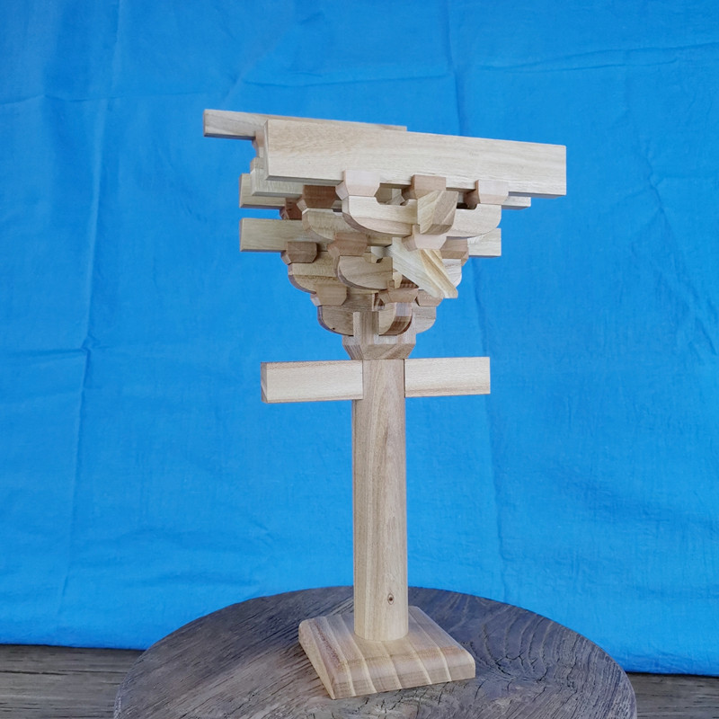 宋式五铺作补间斗栱手工模型斗拱摆件少林初祖庵大殿拆卸榫卯积木