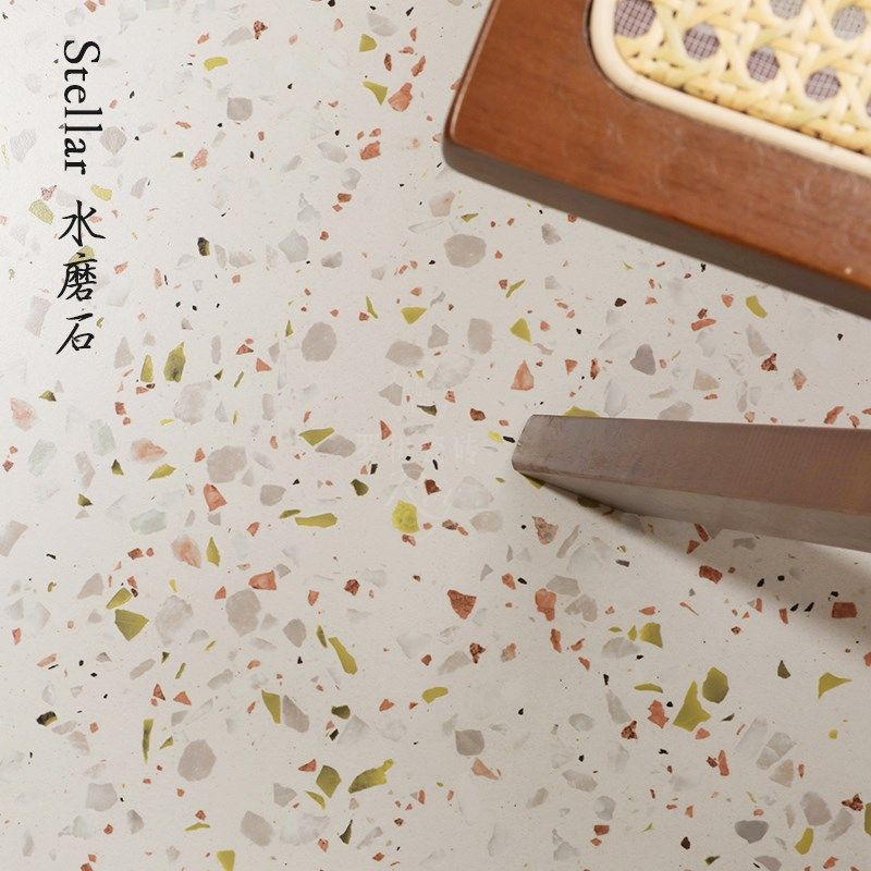 法式果冻感彩色水磨石瓷砖卫生间墙砖浴室厨房地砖厕所阳台防滑砖