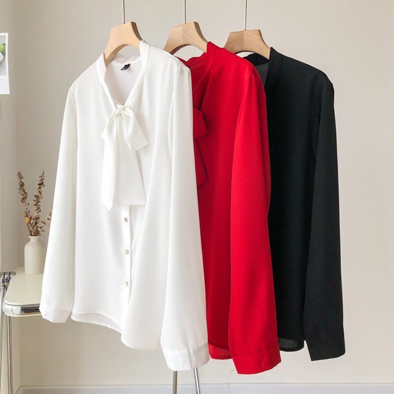 大码职业气质长袖衬衫女200斤胖mm遮肚子雪纺打底衫春夏.时尚衬衣