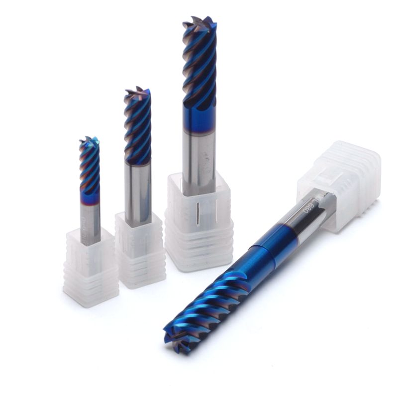 68度6刃高硬钨钢合金涂层平头立铣刀精刀4 5 6 8 10 12 14 16 20