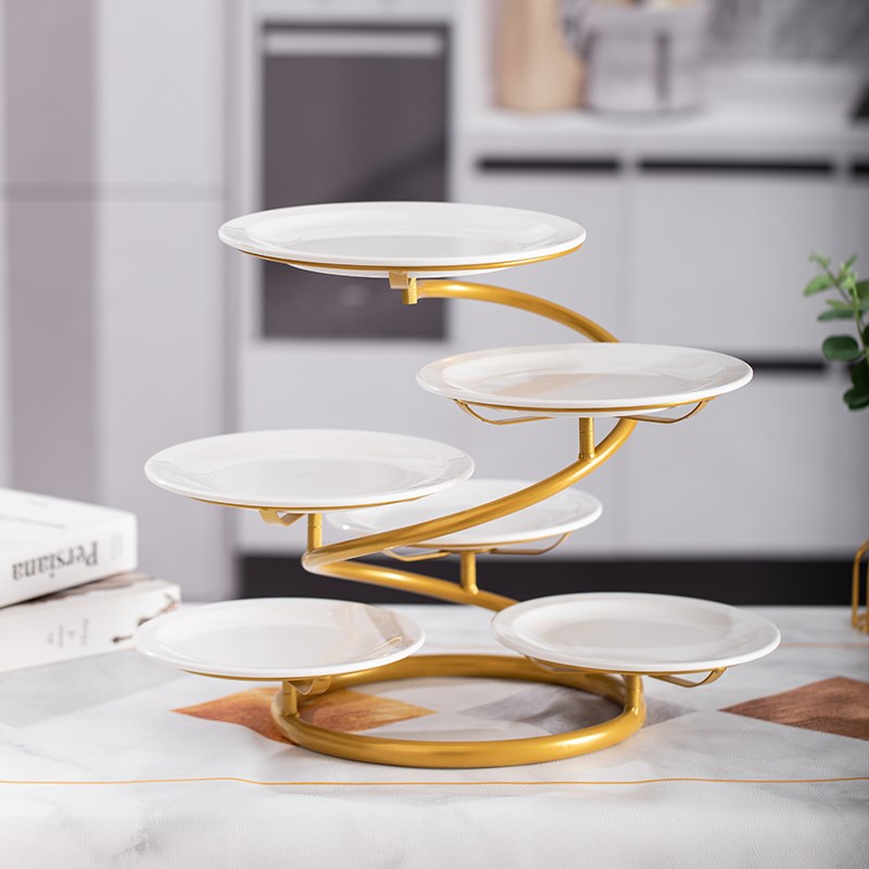 台阶式冷盘架酒店放菜架子菜盘架摆盘神器备菜架餐桌冷菜架配菜架