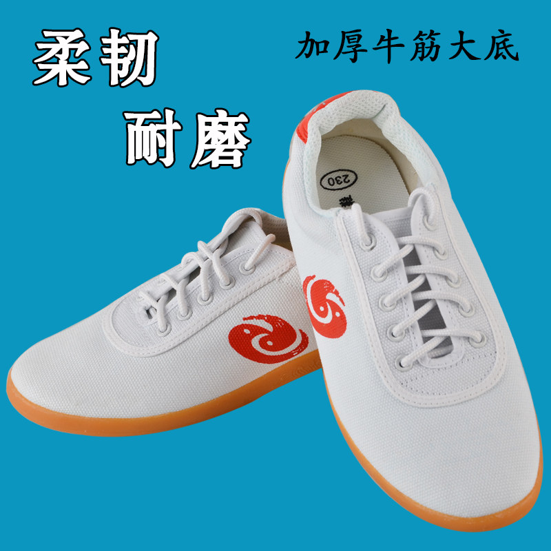 太极鞋牛筋底女帆布春秋季透气武术鞋练功O鞋男太极拳训练功夫鞋