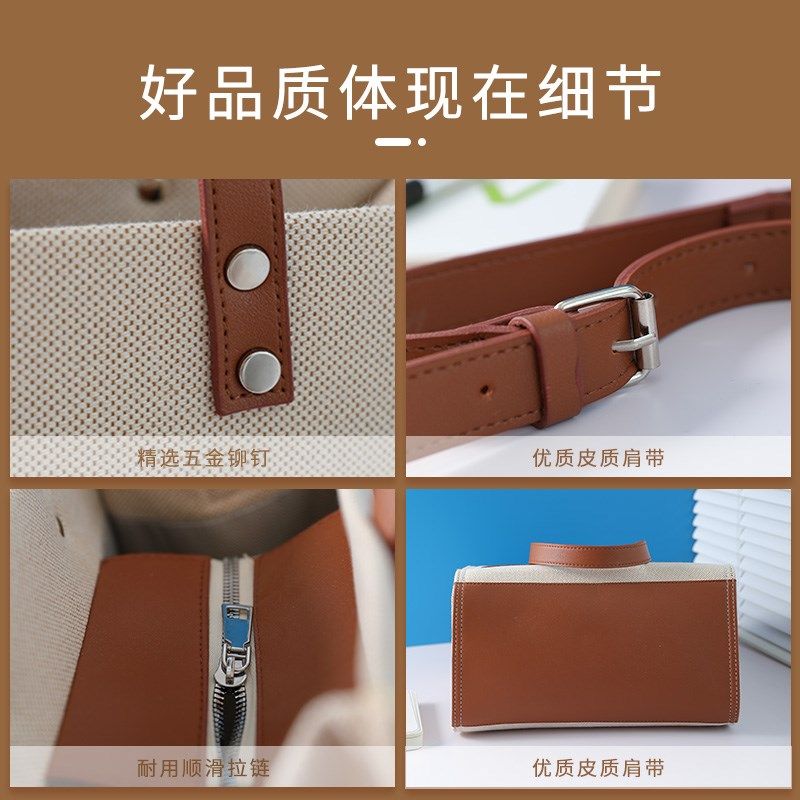 皮包定制logo英伦包加厚皮革拉链手提斜跨袋公文帆布包帆布袋定做