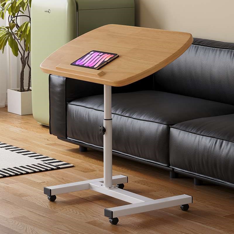 沙发边几角几升降办公学习电脑桌实木床边桌可移动折叠茶几小桌子