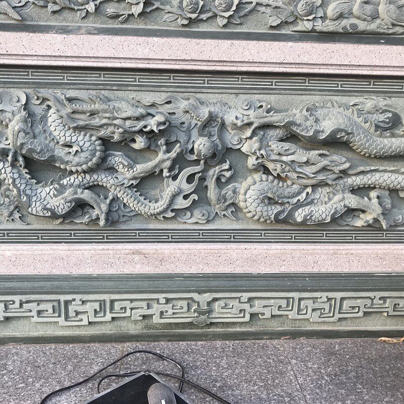 精雕图扫描图g精品双龙戏珠200 60灰度图浮雕图 石雕图 代加工