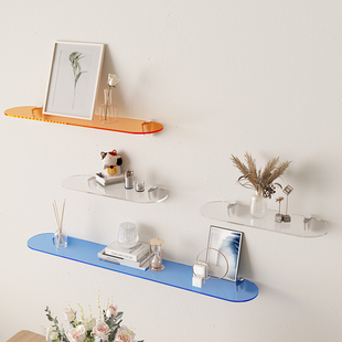 压克力挂墙置物架免打孔悬挂客厅浴室墙上一N字隔板收纳定制展示