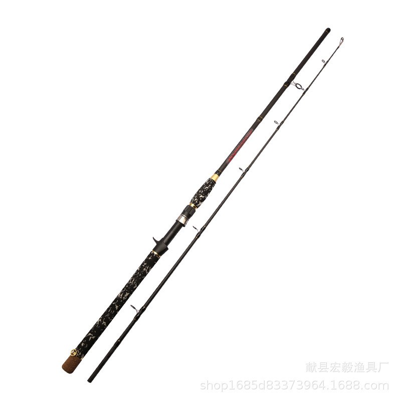 雷强竿碳素xh打黑路亚杆重雷竿大物锚鱼竿枪直柄船竿远投抛竿