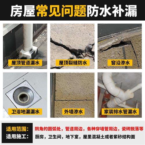 堵漏王地面楼顶漏水修补卫生间防水材料屋顶裂缝补漏王快干水泥胶