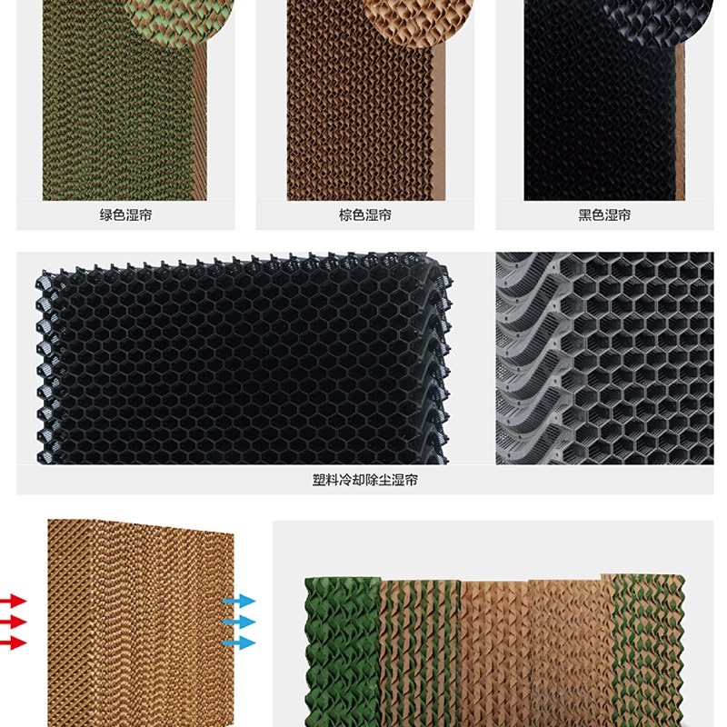 新水帘墙湿帘纸养殖场通风v保湿降温空调冷风机水帘纸大棚车间加