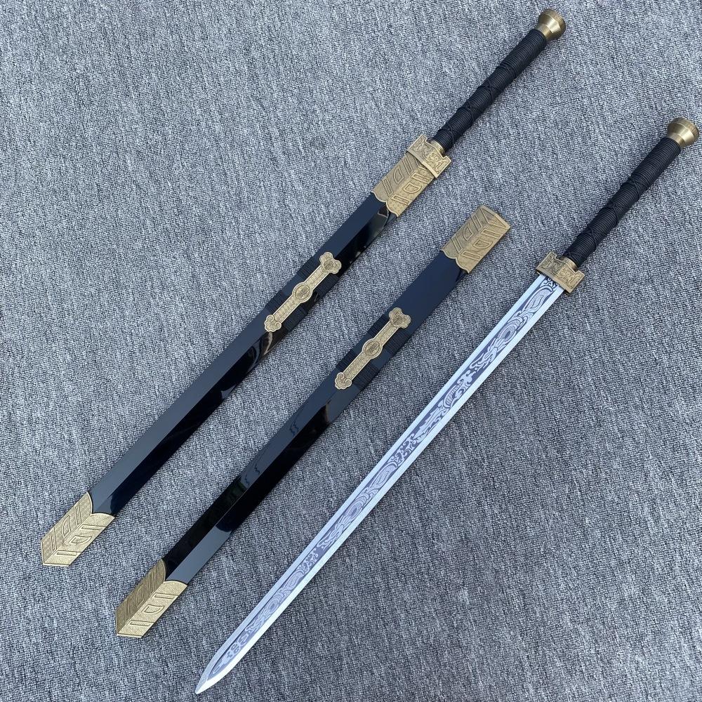 竹剑汉剑实木古风道具单双手剑汉