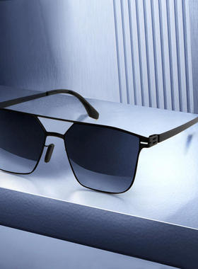 新款黑色太阳镜绿膜男款时尚眼镜
