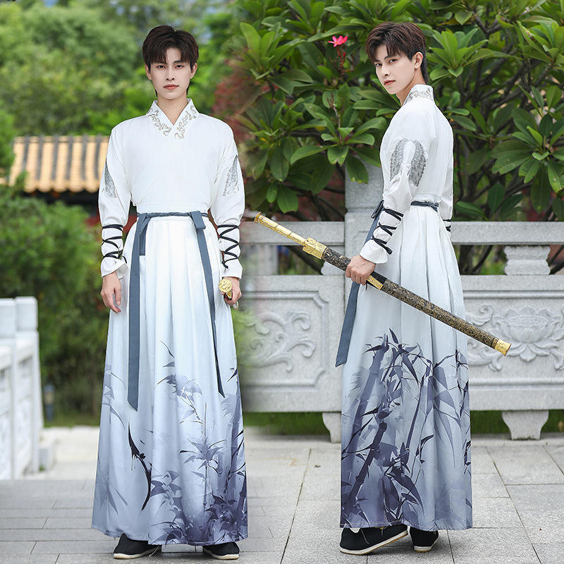 中国风秋冬季男装大码汉服情男款
