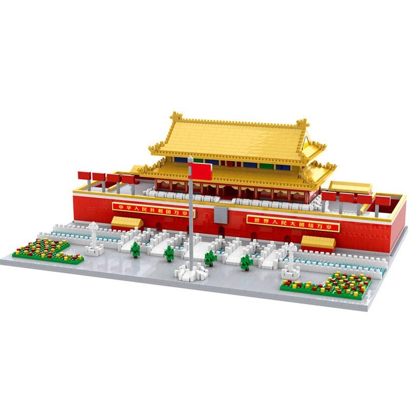 积木立体拼图天安门成年高难度拼装大型中国风建筑模型男孩子益智