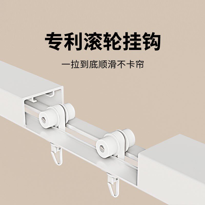 新款弧形L伸缩杆轨道浴帘杆免打孔卫生间挂帘杆浴室淋浴隔断帘杆u