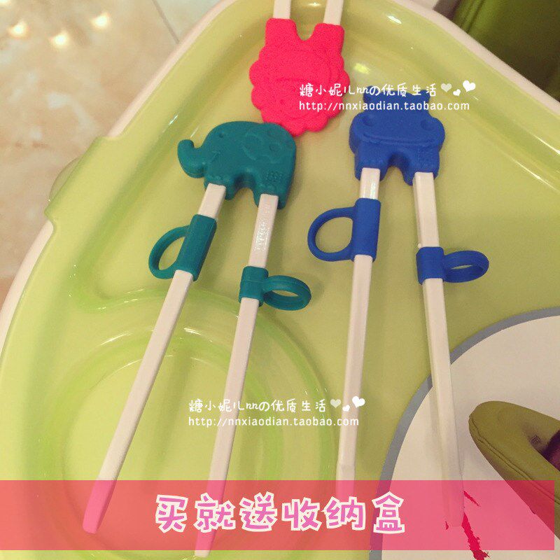 加拿大marcus宝宝儿童餐具学习筷F可拆训练筷立体动物卡通左手右