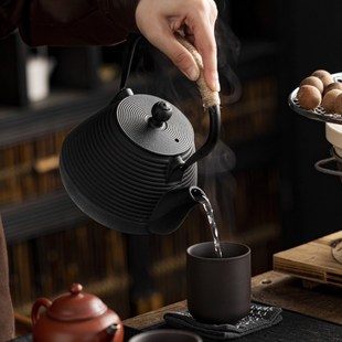 铁壶煮茶壶铸铁壶家用泡茶壶碳火炉烧烤炉火盆炉户外围炉煮茶套装