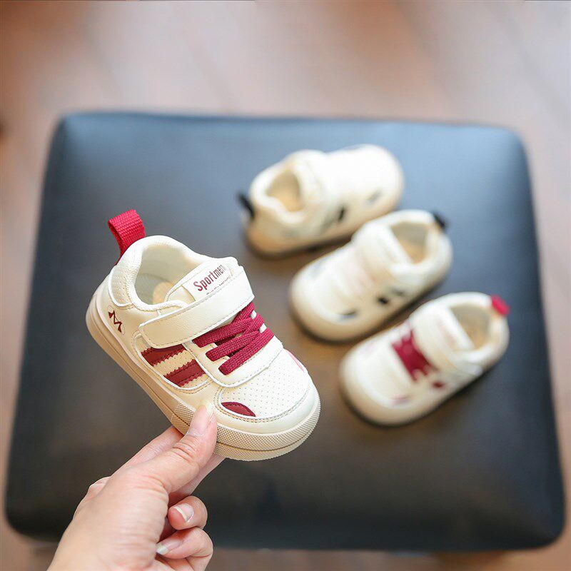 鞋子女宝宝0一2-3岁婴幼儿学步鞋男宝春秋款机能鞋软底小白鞋男童