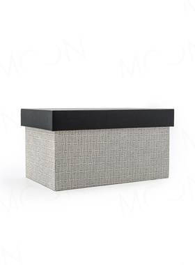 MOON慕空间样板房黑盖收纳盒衣帽间装饰品收纳箱整理箱软装摆件