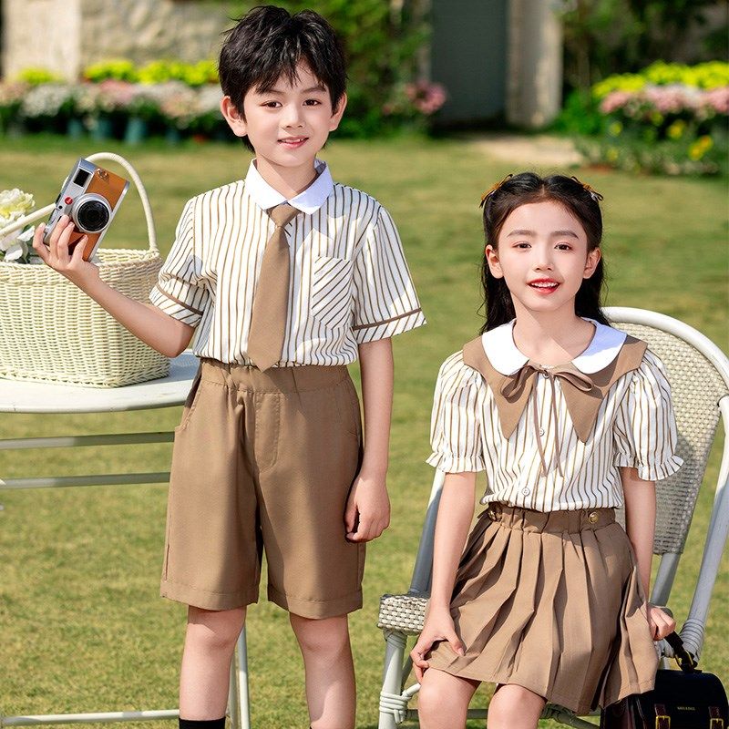 幼儿园园服夏装英伦学院风小学生校服夏天毕业照服装新款儿童班服