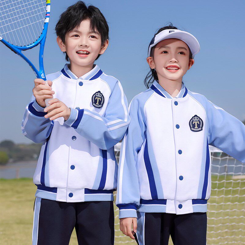 小学生校服春秋套装儿童班服运动会三件套幼儿园园服英伦风棒球服