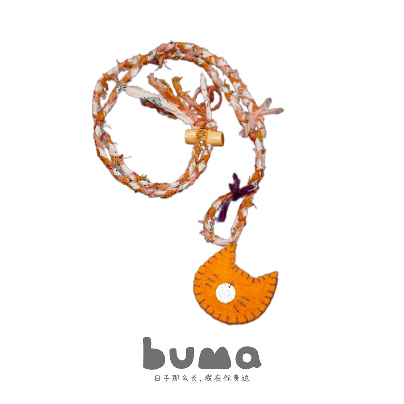 buma2025新l款气质吊坠优质颈链手工小橘猫闺蜜女宝礼物小众可爱