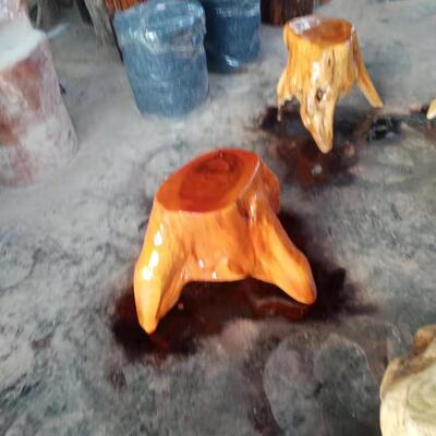 天然实木根雕三脚凳子茶几茶桌大板花架底座坐凳原木树根树桩墩子