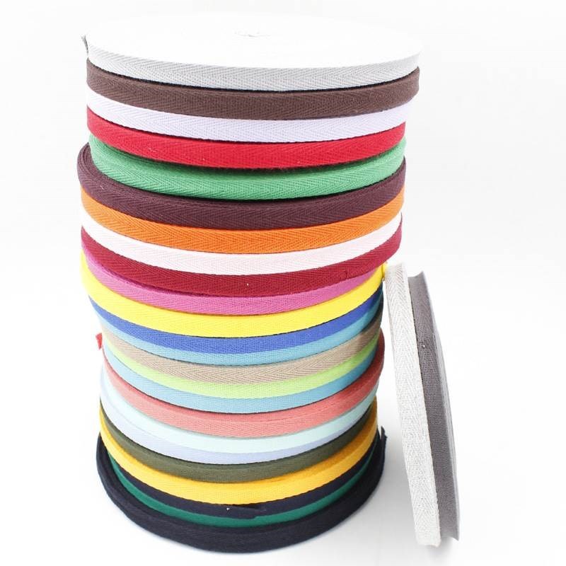 现货棉纱彩色包边织棉人条带 包边字纹婴儿服装衣襟滚新款