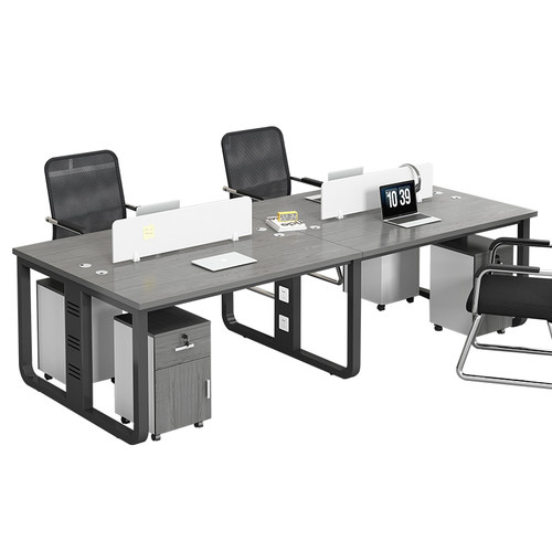 职员办公桌办公室员工四六人屏风工作位卡座简约现代电脑桌椅组合